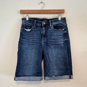 Judy Blue Bermuda Jean Shorts Cuffed Size Medium